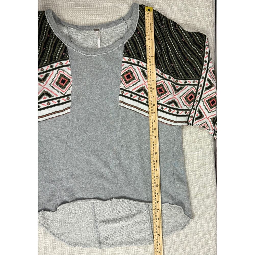 Free People Oversized Fleece Drop Tail Party‎ Casual Top Shirt Blouse Sz S - Picture 6 of 6